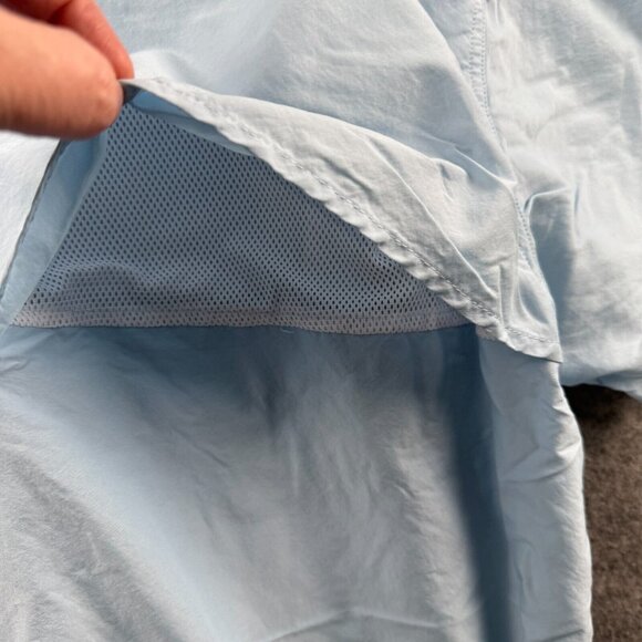 LL Bean Shirt Mens XL Blue Nylon Button Up Vented Hiking Outdoor Camp Fishing - Picture 6 of 10